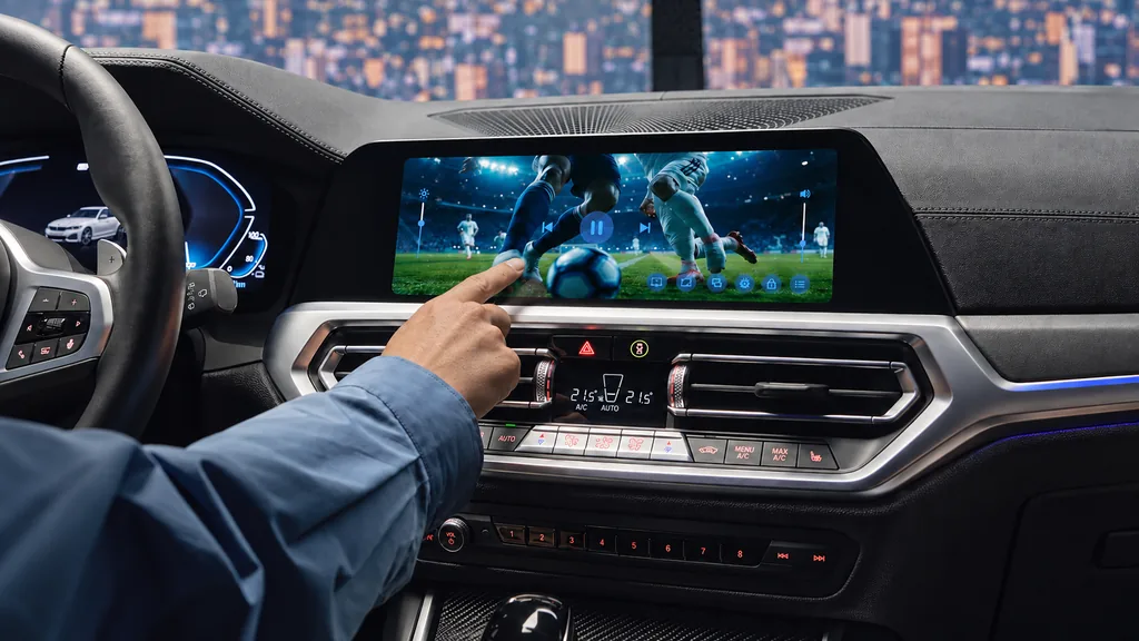 مشغل فيديو APTV CarPlay على شاشة لوحة عدادات السيارة